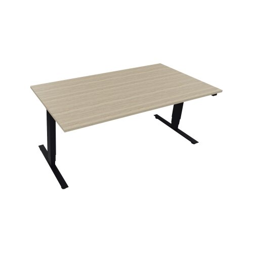 Schreibtisch 1.800 x 625-1.285 x 900 mm (B x H x T) eiche natur