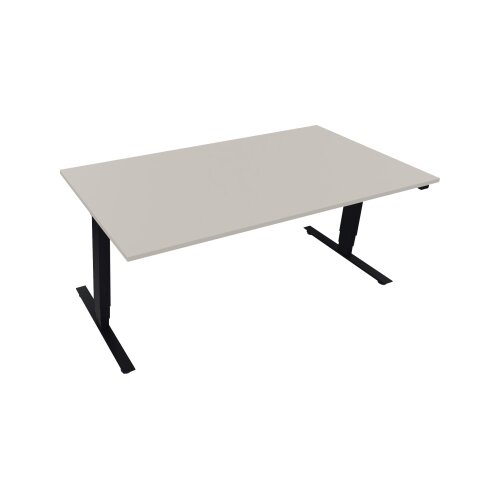 Schreibtisch 1.800 x 625-1.285 x 900 mm (B x H x T) lichtgrau