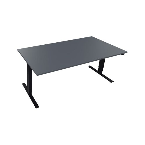 Schreibtisch 1.800 x 625-1.285 x 900 mm (B x H x T) lavagrau