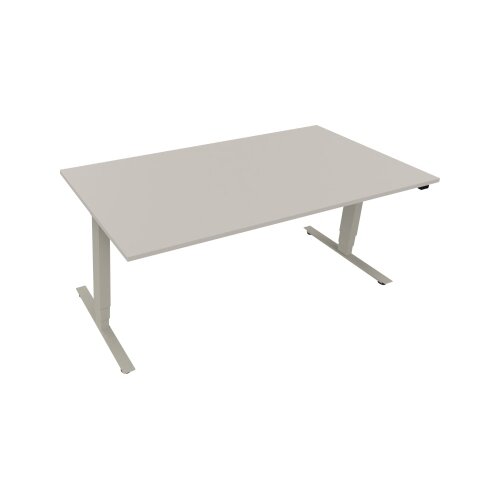 Schreibtisch 1.800 x 625-1.285 x 900 mm (B x H x T) lichtgrau