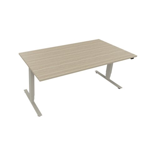 Schreibtisch 1.800 x 625-1.285 x 900 mm (B x H x T) eiche natur