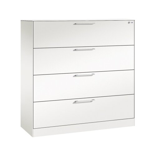 C+P Hängeregistraturschrank Asisto 3-bahnig verkehrsweiß
