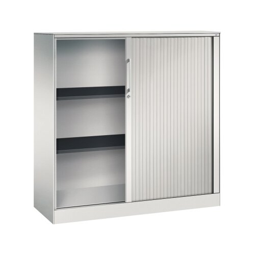 C+P Rollladenschrank Asisto 3 Ordnerhöhen 1.200 x 1.310 x 435 mm (B x H x T) lichtgrau