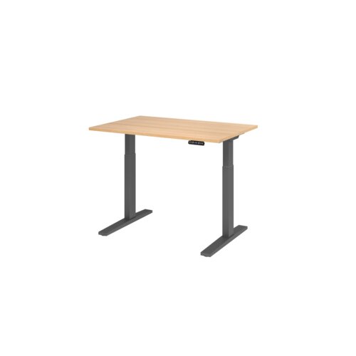 Hammerbacher Schreibtisch 1.200 x 700-1.200 x 800 mm (B x H x T) eiche