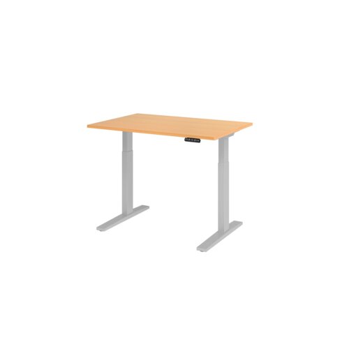Hammerbacher Schreibtisch 1.200 x 700-1.200 x 800 mm (B x H x T) buche