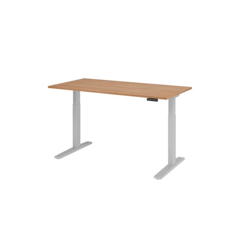 Hammerbacher Schreibtisch 1.600 x 700-1.200 x 800 mm (B x H x T) nussbaum