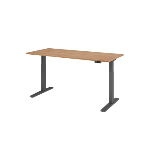 Hammerbacher Schreibtisch 1.800 x 700-1.200 x 800 mm (B x H x T) nussbaum