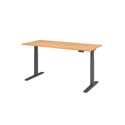 Hammerbacher Schreibtisch 1.800 x 700-1.200 x 800 mm (B x H x T) buche