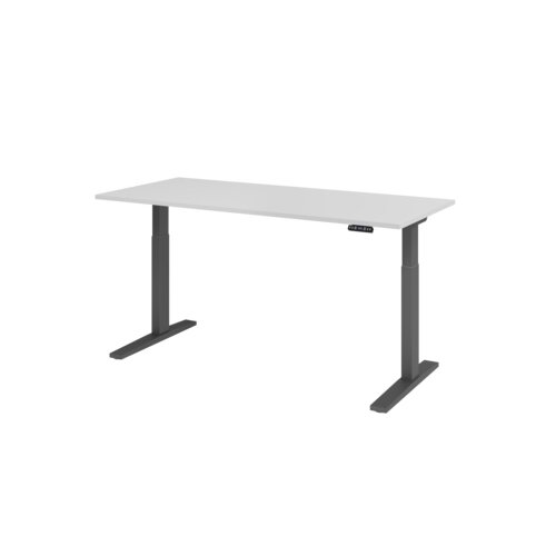 Hammerbacher Schreibtisch 1.800 x 700-1.200 x 800 mm (B x H x T) grau