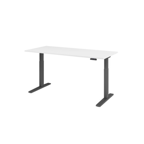 Hammerbacher Schreibtisch 1.800 x 700-1.200 x 800 mm (B x H x T) weiß