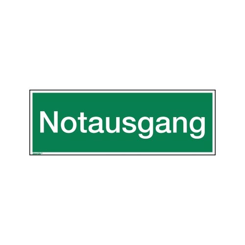 Hinweisschild 29,7 x 10,5 cm (B x H) Notausgang