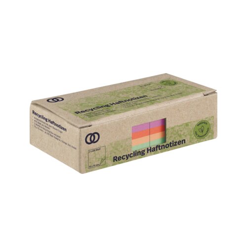 Soennecken Haftnotiz oeco Recycling 75 x 75 mm (B x H) 2 Block/Pack.