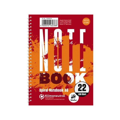 Staufen Collegeblock Notebook kariert Lineatur 22
