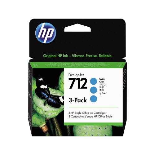 HP Tintenpatrone 712 cyan 3 St./Pack.
