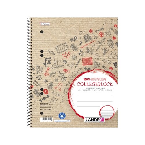 Landré Collegeblock Recycling DIN A5
