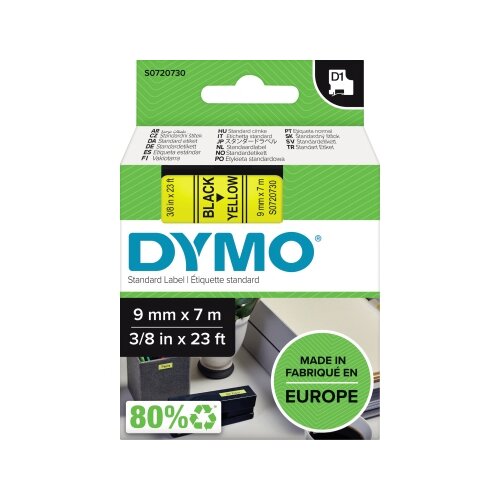 DYMO® Schriftbandkassette D1 9 mm x 7 m (B x L) gelb