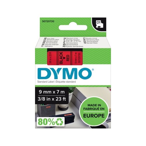 DYMO® Schriftbandkassette D1 9 mm x 7 m (B x L) rot