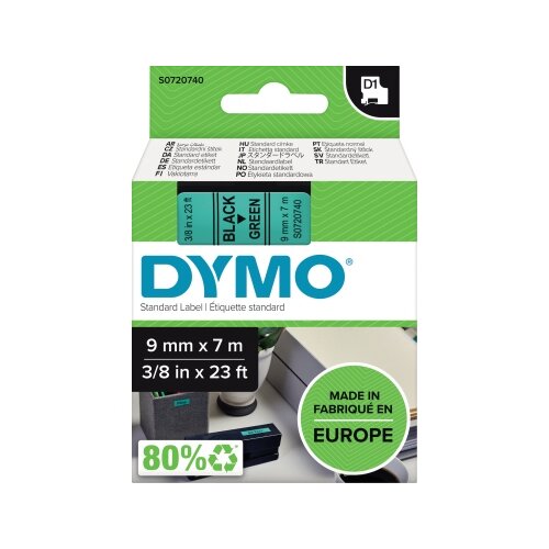 DYMO® Schriftbandkassette D1 9 mm x 7 m (B x L) grün