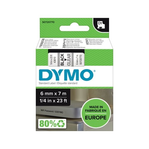 DYMO® Schriftbandkassette D1 6 mm x 7 m (B x L)