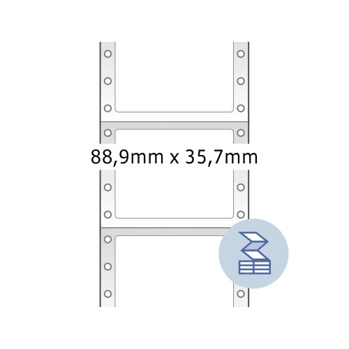 HERMA Endlosetikett 88,9 x 35,7 mm (B x H) 4.000 Etik./Pack.