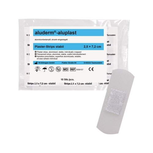 aluderm® Pflaster aluplast 2,5 x 7,2 cm (B x L) nicht elastisch