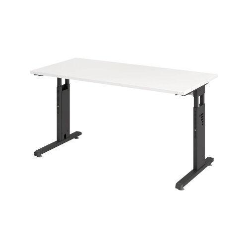 Hammerbacher Schreibtisch O-Serie mini 1.400 x 650-850 x 672 mm (B x H x T)