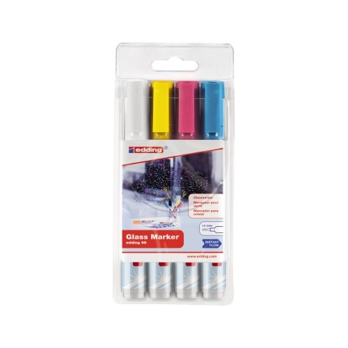 edding Glasboardmarker 95 4 St./Pack. Kunststoffetui