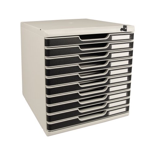 Exacompta Schubladenbox MODULO mit Schloss Office 10 Schubladen
