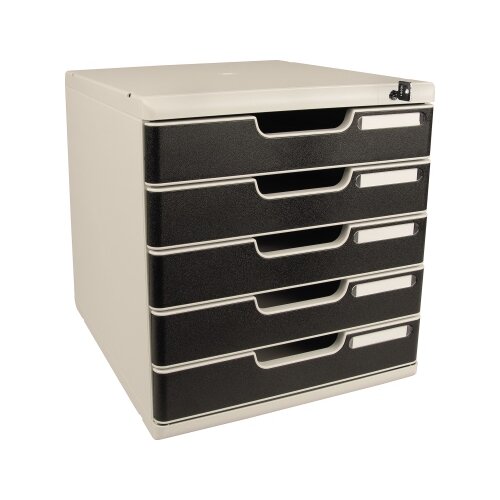 Exacompta Schubladenbox MODULO mit Schloss Office 5 Schubladen