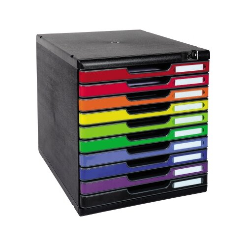 Exacompta Schubladenbox MODULO mit Schloss Iderama® 10 Schubladen