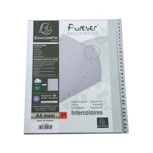 Exacompta Zahlenregister Forever® DIN A4, Überbreite 1-31