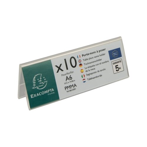 Exacompta Tischnamensschild Office Exacryl DIN A6 quer