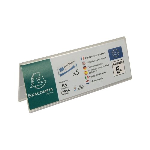 Exacompta Tischnamensschild Office Exacryl DIN A5 quer