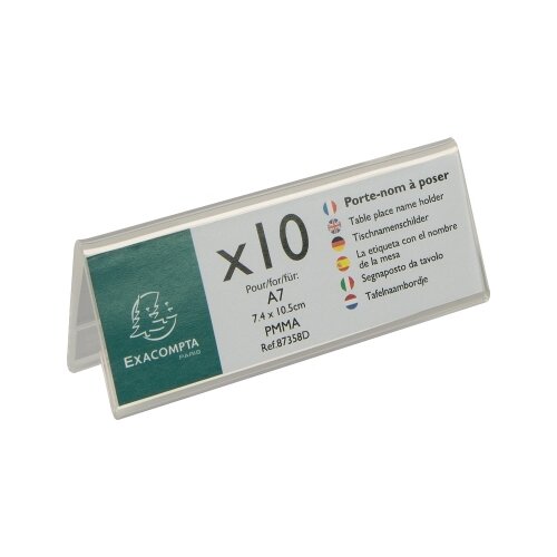 Exacompta Tischnamensschild Office Exacryl DIN A7 quer