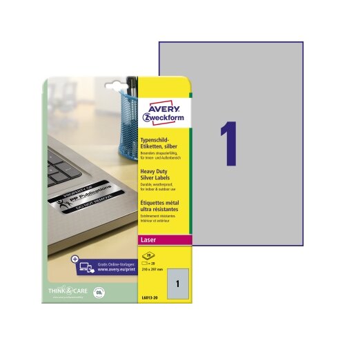 Avery Zweckform Typenschildetikett 210 x 297 mm (B x H)