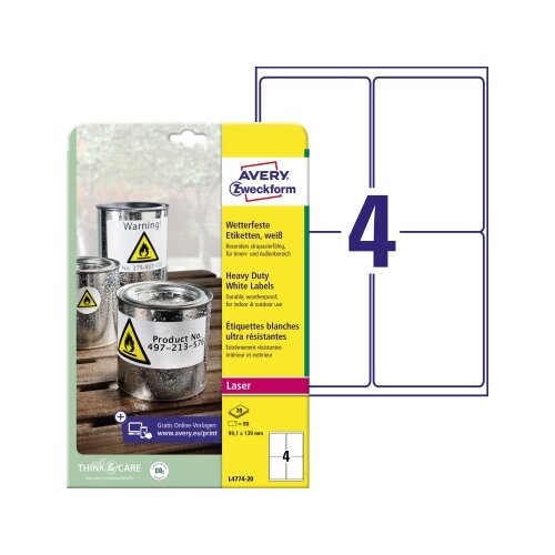 Avery Zweckform Folienetikett 99,1 x 139 mm (B x H)