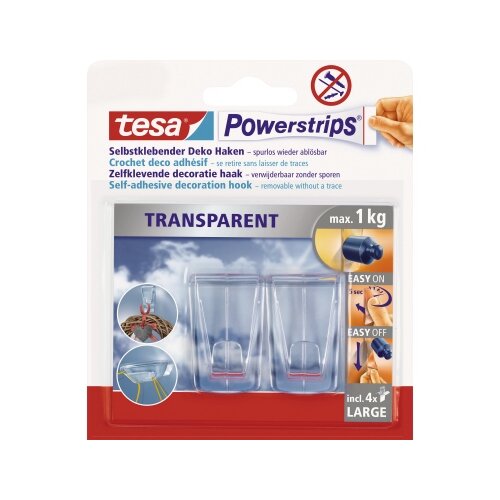 tesa® Haken Powerstrips® transparent XL