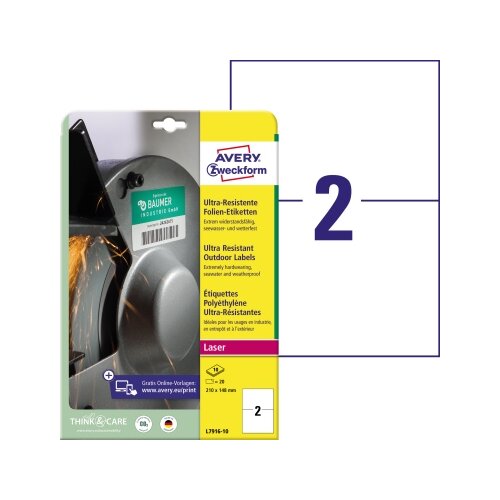 Avery Zweckform Folienetikett 210 x 148 mm (B x H)