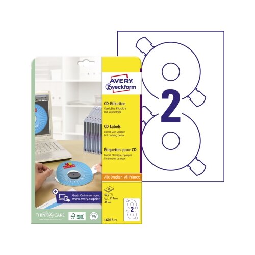 Avery Zweckform CD/DVD Etikett 117 mm