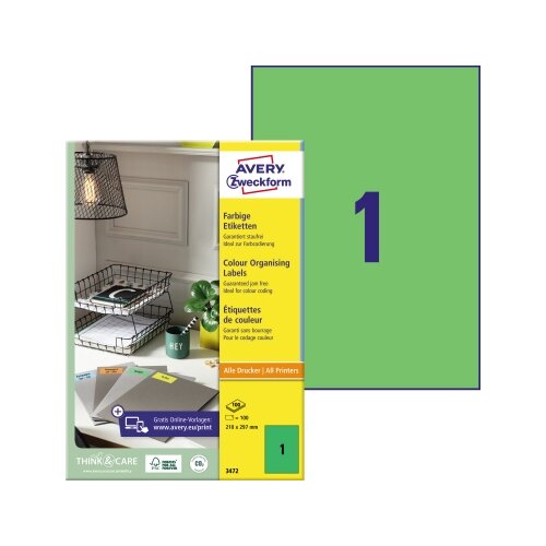 Avery Zweckform Universaletikett 210 x 297 mm (B x H)