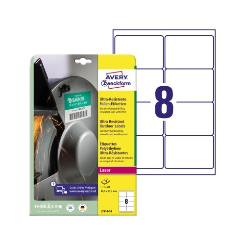 Avery Zweckform Folienetikett 99,1 x 67,7 mm (B x H)