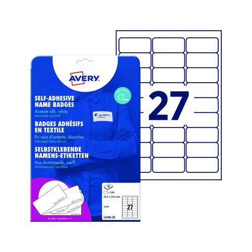 Avery Zweckform Namensetikett wieder ablösbar 63,5 x 29,6 mm (B x H)