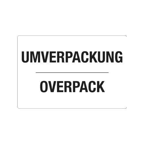 DR-Label Hinweisetikett Umverpackung/Overpack