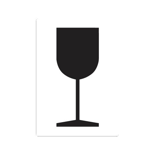 DR-Label Hinweisetikett Zerbrechliche Güter/Glas/Bruchgefahr
