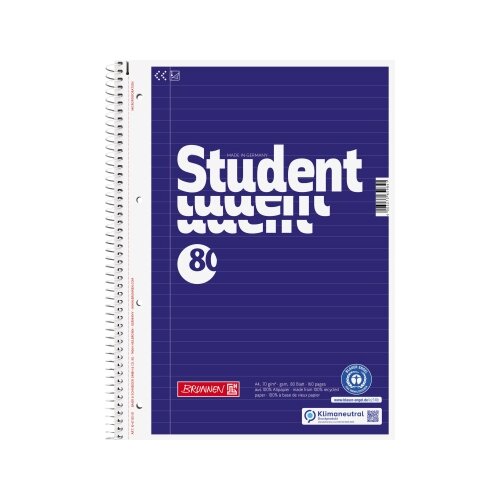 BRUNNEN Collegeblock Student Recycling DIN A4 liniert