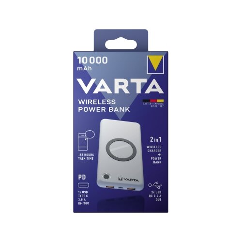 Varta Powerbank Wireless 77,5 x 15 x 157,5 mm (B x H x T)