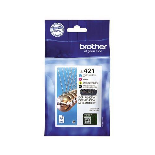 Brother Tintenpatrone LC-421 schwarz, cyan, magenta, gelb