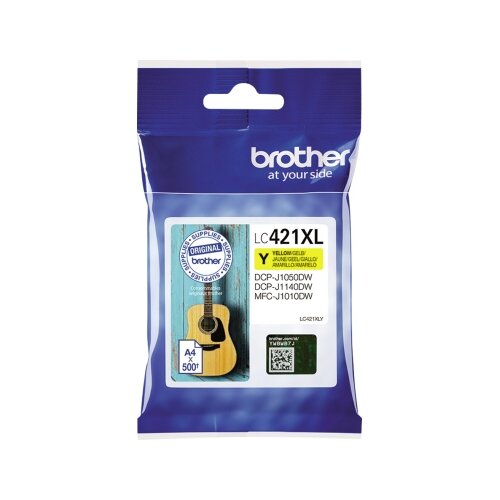Brother Tintenpatrone LC-421XLY gelb