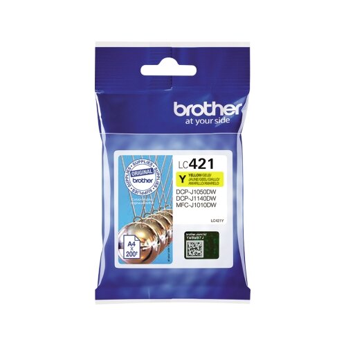 Brother Tintenpatrone LC-421Y gelb