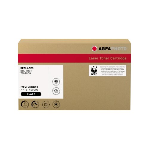 AgfaPhoto Toner Kompatibel mit Brother TN-2000 schwarz